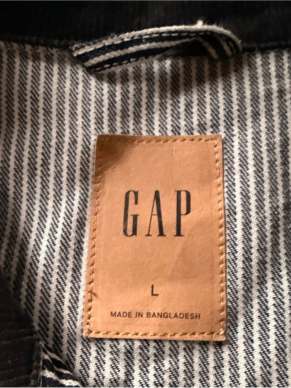 GAP Black & White Striped Chore Coat - Picture 3 of 5